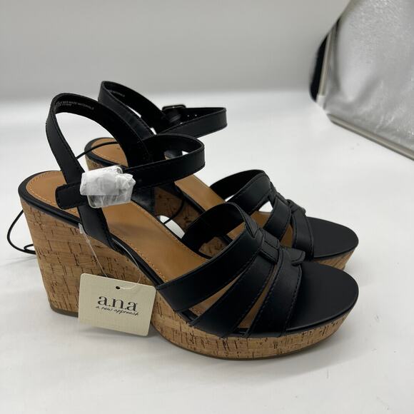 a.n.a Womens Billie Heeled Sandals Black Color Size 9M - Picture 2 of 11